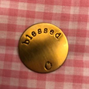 Origami Owl gold tone plate for Living Locket